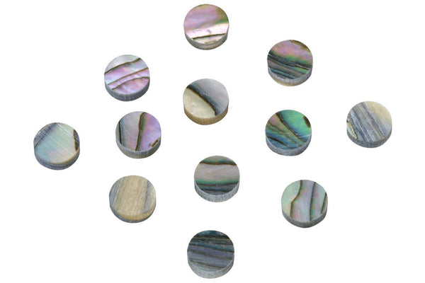 Folkcraft® Abalone Shell Position Dots, 6 Millimeter, Pack Of Twelve-Folkcraft Instruments