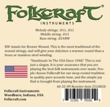 Folkcraft® Mountain Dulcimer String Set, Loop Ends (.011" .011" .013" .024"BW)-Folkcraft Instruments