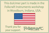 Folkcraft® Northern Cherry Mountain Dulcimer Fingerboard Blank, 1 1/2" Wide-Folkcraft Instruments