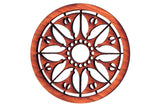 Folkcraft® Rosette, Flowering Sun, Padauk, 2 3/16" Diameter-Folkcraft Instruments