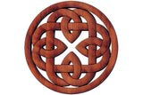 Folkcraft® Rosette, Shield Cross Chain, Padauk, 2 3/16" Diameter-Folkcraft Instruments