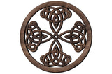 Folkcraft® Rosette, Tight Pattern Shield Cross, Walnut, 1 1/2" Diameter-Folkcraft Instruments