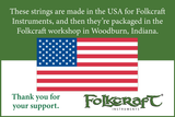 Folkcraft® Plain Steel Strings, Loop Ends, Pack Of Twelve, .013